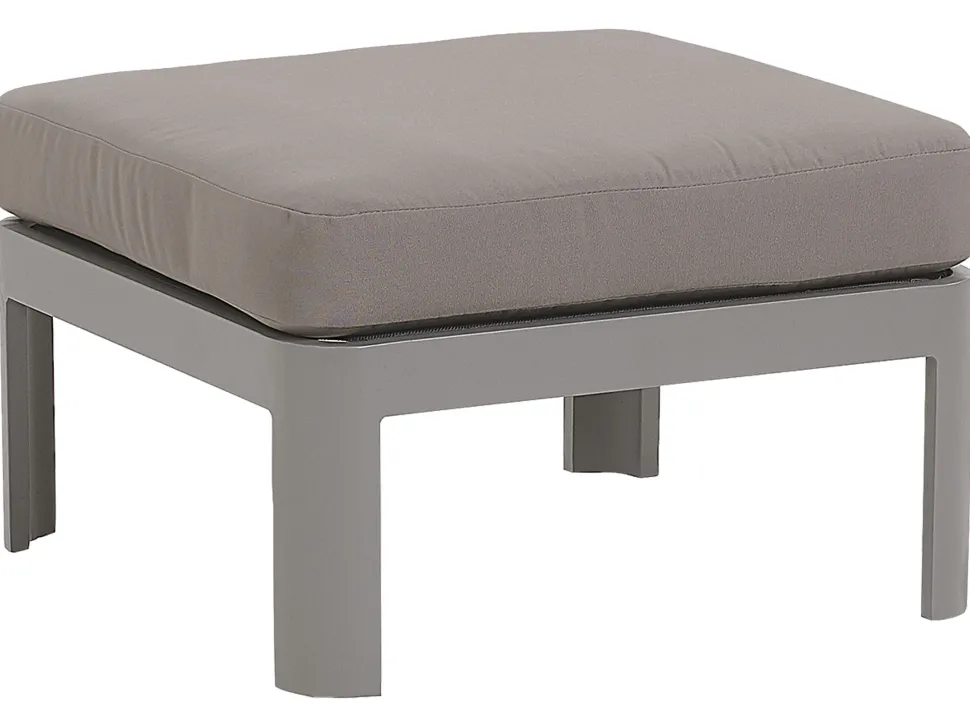 Lounge Set Aluminium 5-Sitzer Auflagen Grau Ferentino