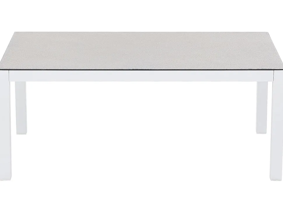 Lounge Set Aluminium Weis 5-Sitzer Auflagen Beige Borello
