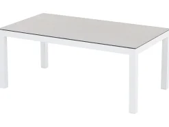 Lounge Set Aluminium Weis 5-Sitzer Auflagen Beige Borello
