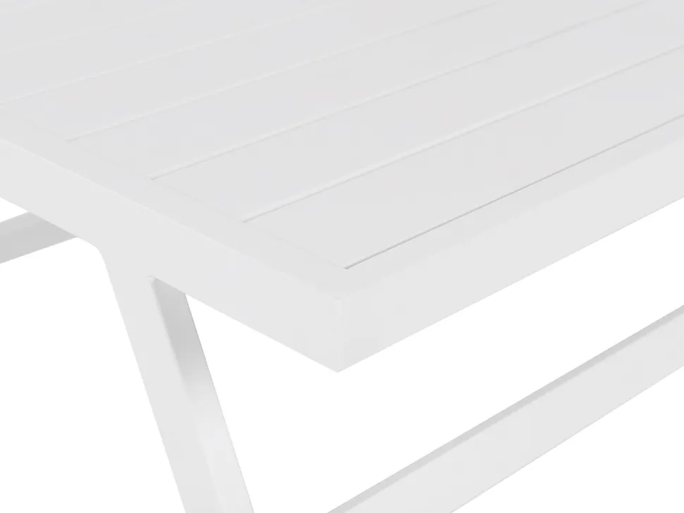 Lounge Set Aluminium Weis 5-Sitzer Modular Auflagen Taupe Coccorino