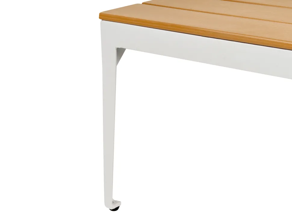 Lounge Set Aluminium Weis 4-Sitzer Auflagen Grau Positano