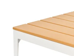 Lounge Set Aluminium Weis 4-Sitzer Auflagen Grau Positano