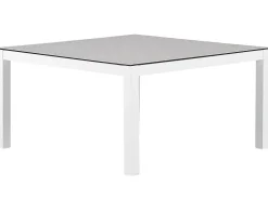 Lounge Set Aluminium Weis 4-Sitzer Linksseitig Auflagen Beige Borello