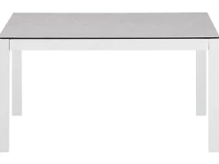 Lounge Set Aluminium Weis 4-Sitzer Linksseitig Auflagen Beige Borello
