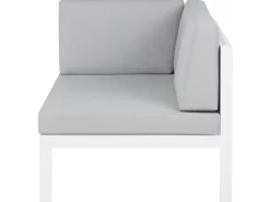 Lounge Set Aluminium Weis 6-Sitzer Auflagen Grau Castella
