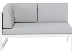 Lounge Set Aluminium Weis 6-Sitzer Auflagen Grau Castella