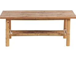 Lounge Set Bambusholz Hellbraun 4-Sitzer Auflagen Weis Riccione