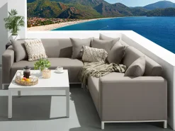 Lounge Set Beige 5-Sitzer Linksseitig Modular Belize
