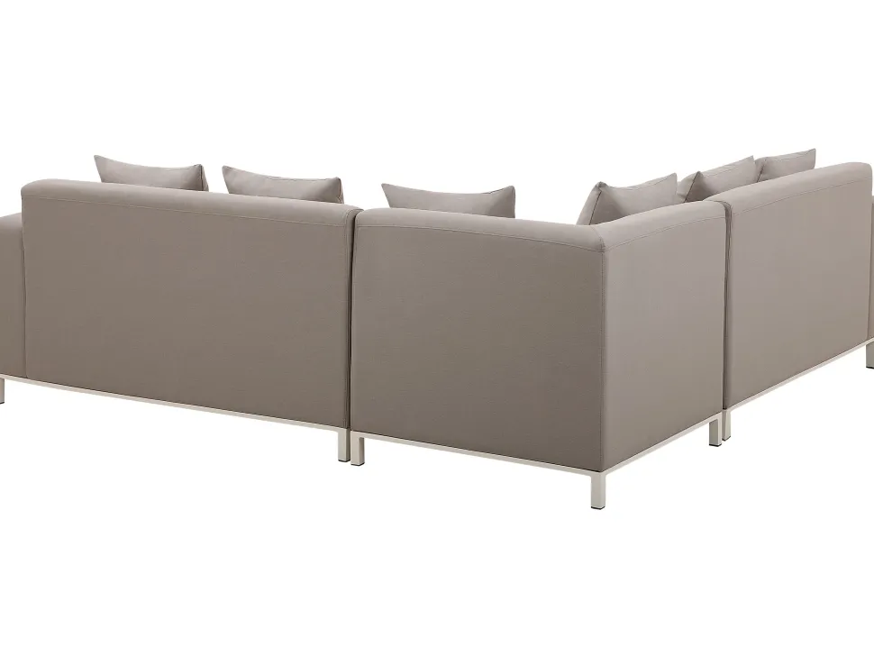 Lounge Set Beige 5-Sitzer Linksseitig Modular Belize