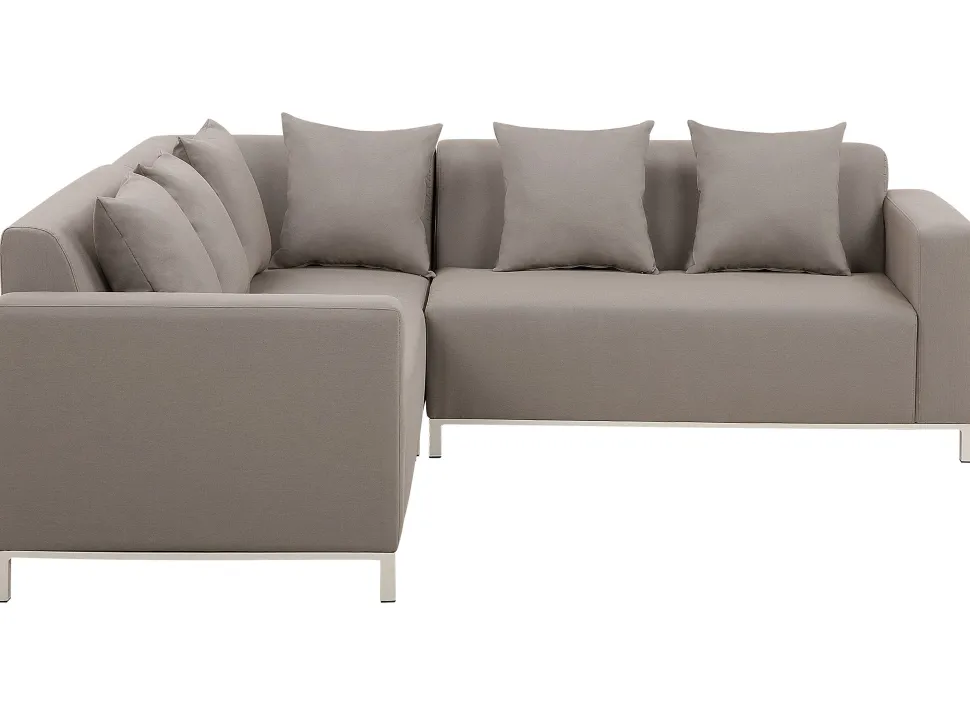 Lounge Set Beige 5-Sitzer Linksseitig Modular Belize