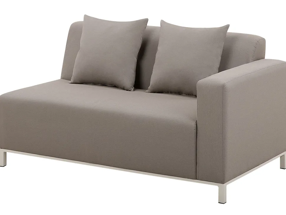 Lounge Set Beige 5-Sitzer Linksseitig Modular Belize