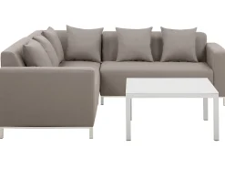 Lounge Set Beige 5-Sitzer Rechtsseitig Modular Belize