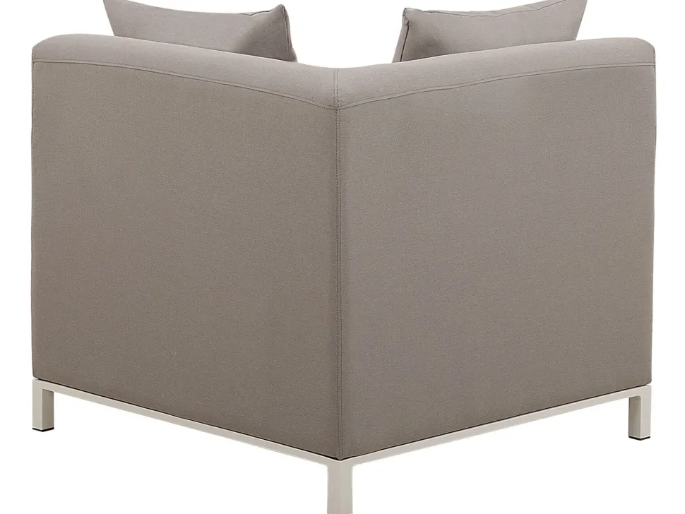 Lounge Set Beige 5-Sitzer Rechtsseitig Modular Belize