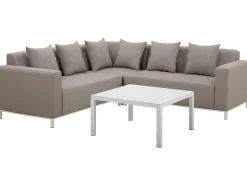 Lounge Set Beige 5-Sitzer Rechtsseitig Modular Belize