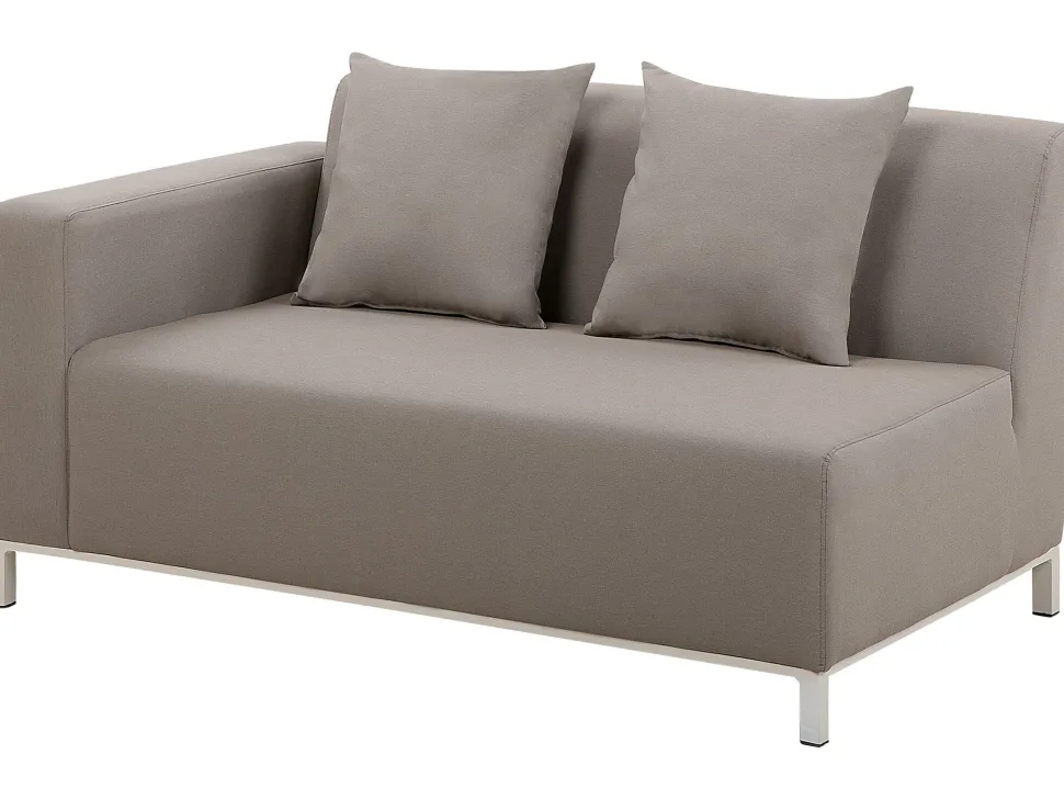 Lounge Set Beige 5-Sitzer Rechtsseitig Modular Belize
