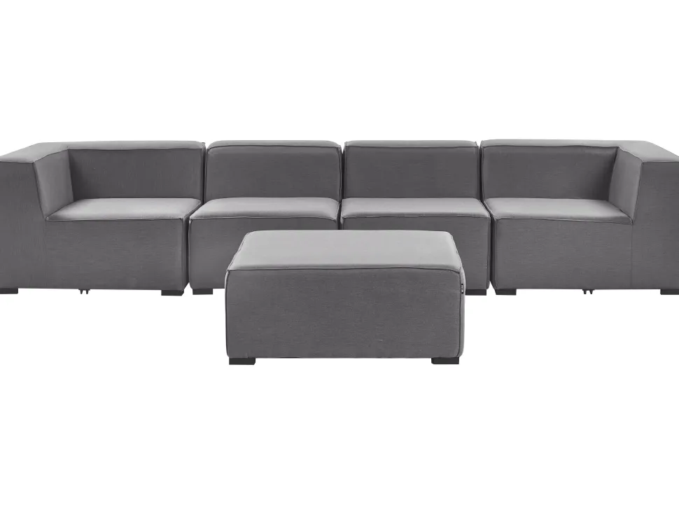 Lounge Set Grau 4-Sitzer Modular Arezzo