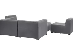 Lounge Set Grau 4-Sitzer Modular Arezzo