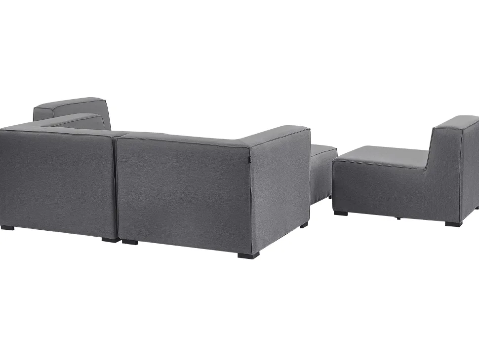 Lounge Set Grau 4-Sitzer Modular Arezzo