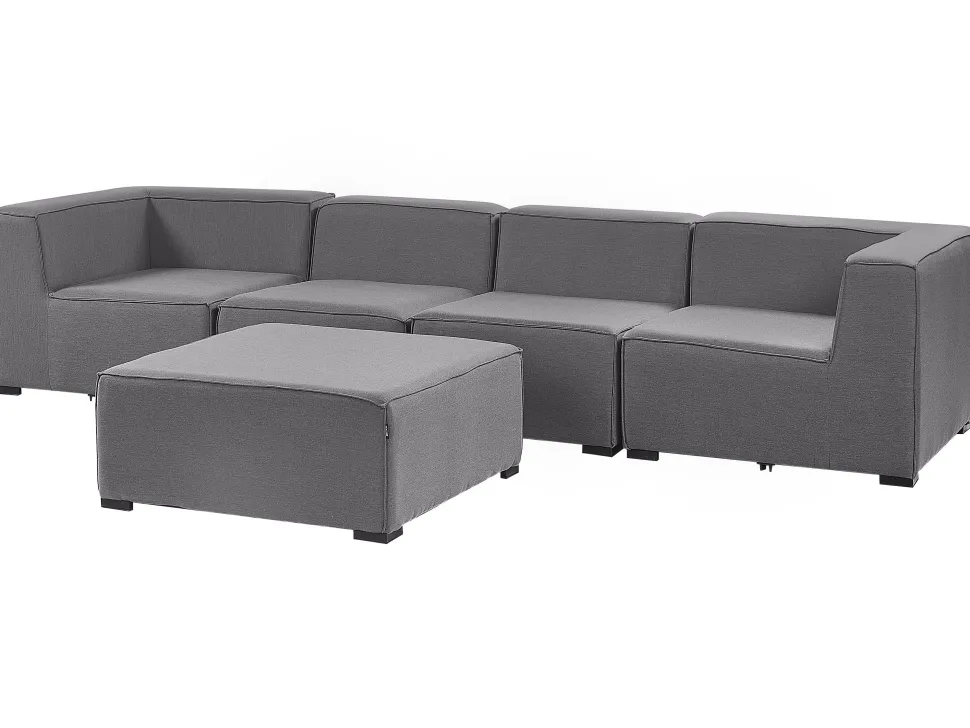 Lounge Set Grau 4-Sitzer Modular Arezzo