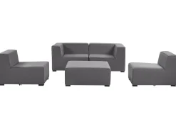Lounge Set Grau 4-Sitzer Modular Arezzo