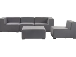 Lounge Set Grau 4-Sitzer Modular Arezzo
