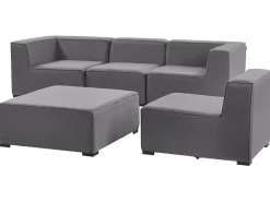 Lounge Set Grau 4-Sitzer Modular Arezzo