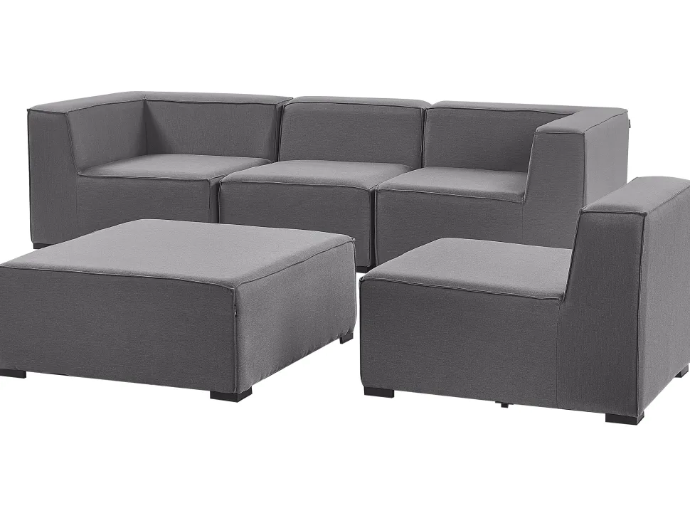 Lounge Set Grau 4-Sitzer Modular Arezzo
