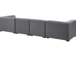 Lounge Set Grau 4-Sitzer Modular Arezzo