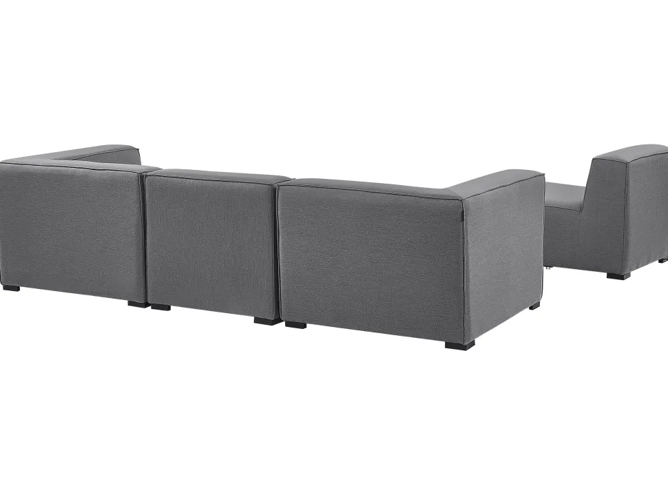 Lounge Set Grau 4-Sitzer Modular Arezzo
