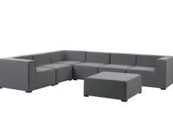 Lounge Set Grau 7-Sitzer Rechtsseitig Modular Arezzo