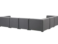 Lounge Set Grau 7-Sitzer Rechtsseitig Modular Arezzo
