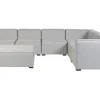 Lounge Set Hellgrau 7-Sitzer Linksseitig Modular Arezzo