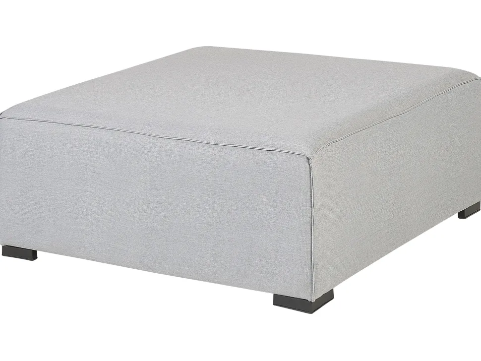 Lounge Set Hellgrau 7-Sitzer Linksseitig Modular Arezzo