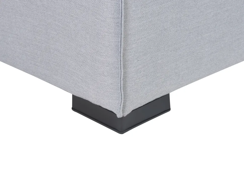 Lounge Set Hellgrau 7-Sitzer Linksseitig Modular Arezzo