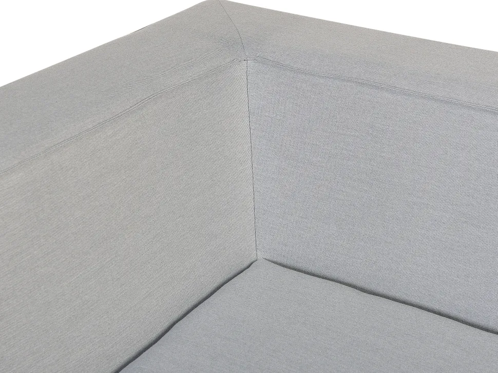 Lounge Set Hellgrau 7-Sitzer Linksseitig Modular Arezzo