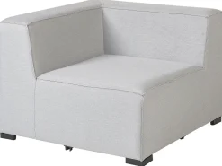 Lounge Set Hellgrau 7-Sitzer Linksseitig Modular Arezzo