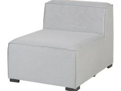 Lounge Set Hellgrau 7-Sitzer Linksseitig Modular Arezzo