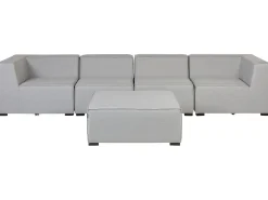 Lounge Set Hellgrau 4-Sitzer Modular Arezzo