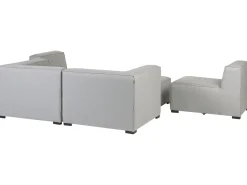 Lounge Set Hellgrau 4-Sitzer Modular Arezzo