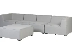 Lounge Set Hellgrau 4-Sitzer Modular Arezzo