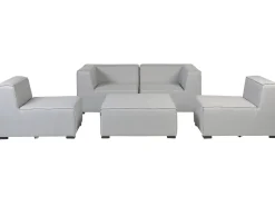 Lounge Set Hellgrau 4-Sitzer Modular Arezzo