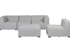 Lounge Set Hellgrau 4-Sitzer Modular Arezzo