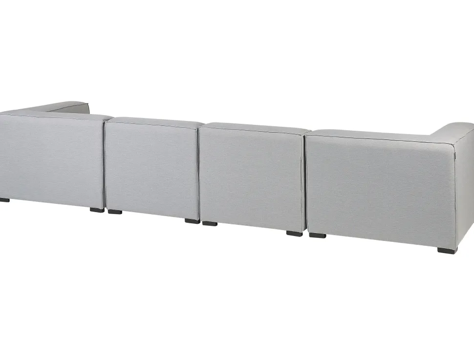Lounge Set Hellgrau 4-Sitzer Modular Arezzo