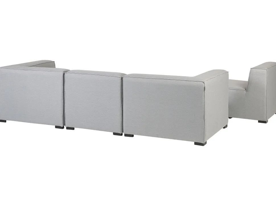 Lounge Set Hellgrau 4-Sitzer Modular Arezzo