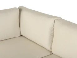 Lounge Set Kunstholz Weis 5-Sitzer Auflagen Beige Messina
