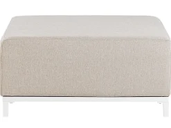 Lounge Set Polsterbezug Beige / Weises Gestell 5-Sitzer Rovigo