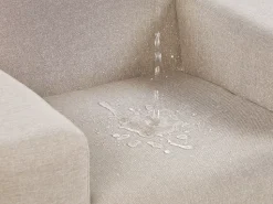 Lounge Set Polsterbezug Beige / Weises Gestell 5-Sitzer Rovigo