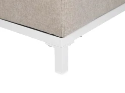 Lounge Set Polsterbezug Beige / Weises Gestell 5-Sitzer Rovigo