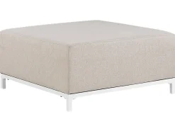 Lounge Set Polsterbezug Beige / Weises Gestell 5-Sitzer Rovigo