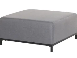 Lounge Set Polsterbezug Grau / Schwarzes Gestell 5-Sitzer Rovigo